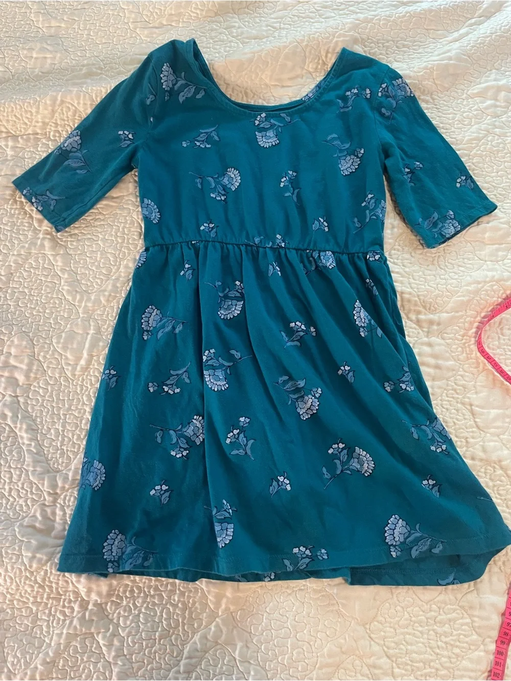 Old Navy Teal Floral Knit Dress